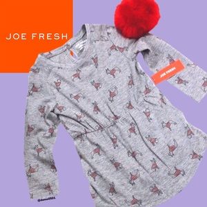 NWT Joe Fresh Girls Bull Terrier Dog Print Dress
